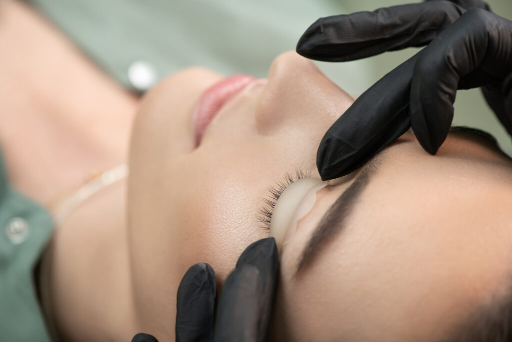Lash lift service at Blue Door Skin Studio in Renton WA